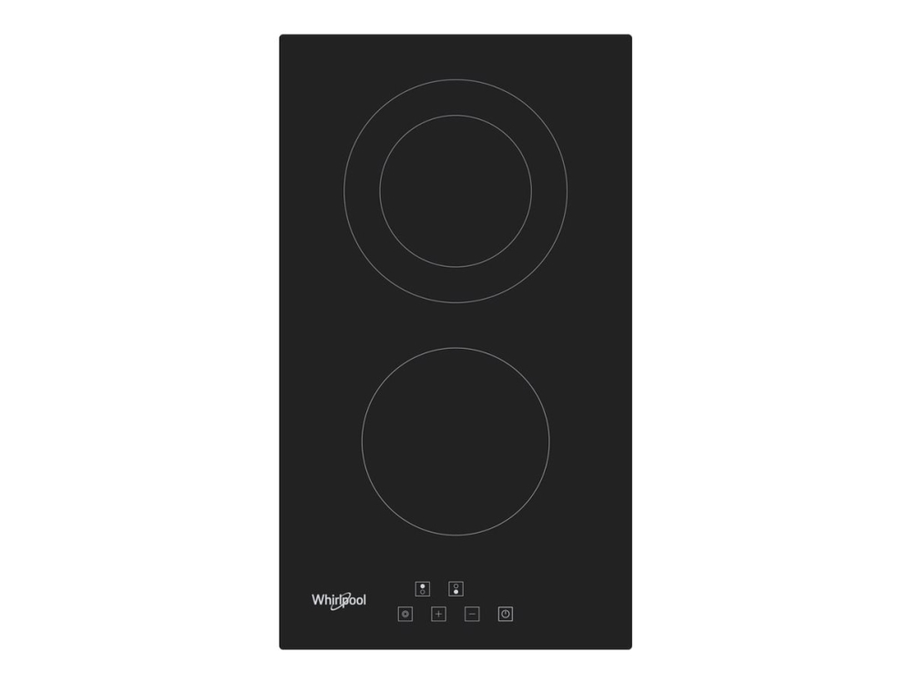 Whirlpool Wrd 6030 B, Schwarz, Integriert, 30 Cm, Keramik, Glas, 2 Zone(N)