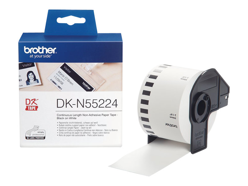 Brother Dkn55224 - Papier - Schwarz Auf Weiß - Rolle (5,4 Cm X 30,5 M) 1 Rolle(N) Band - Für Brother Ql-1050, Ql-1060, Ql-500, Ql-550, Ql-560, Ql-570