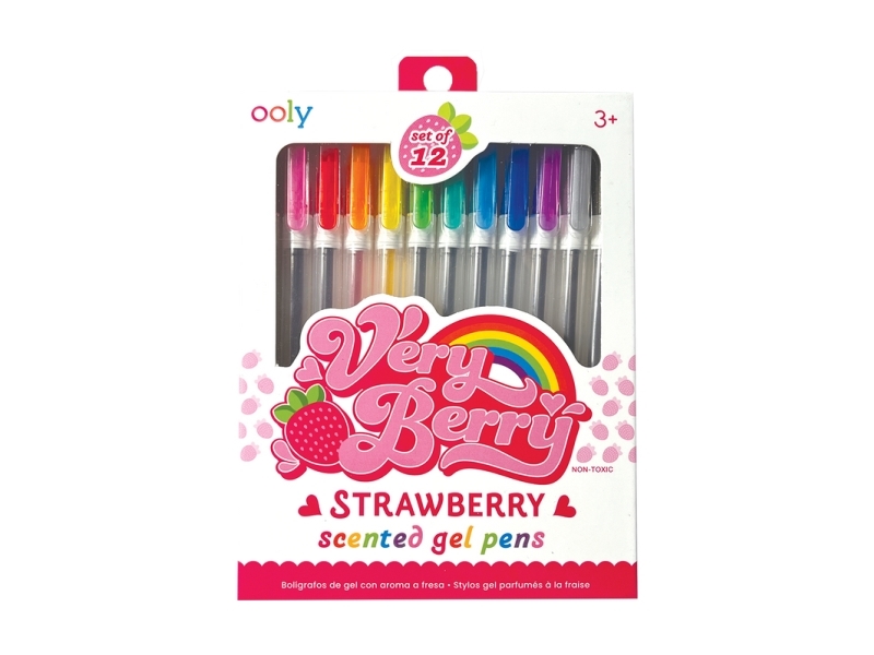 OOLY Very Berry, Lukket gelepen, Sort, Blå, Brun, Blå, Grøn, Grå, Lysegrøn, Orange, Lyserød, Lilla, Rød, Gul, Flerfarvet, Fin, 0,7 mm, 12 stk