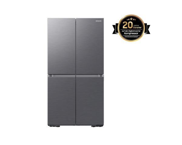 Samsung 4-Türen French Door Kühlschrank Mit Ai Energy Mode, 649 L, Freistehend, French Door, Silber, Berührung, Led, Innen