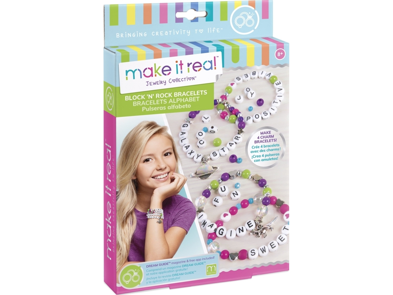 Make It Real Kūrybinis Rinkinys Apyrankės Su Raidėmis Make It Real Block&Rock