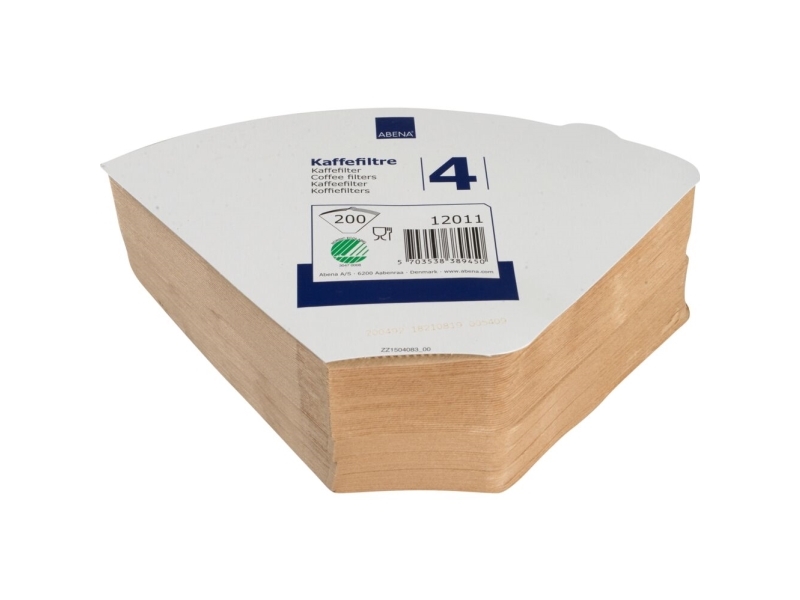 Kaffefilter, ABENA, oblekt, filterpapper - (12 st.)