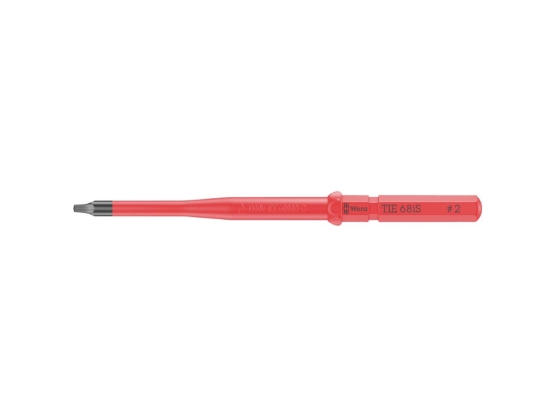 Wera Kraftform Kompakt Vde 68 Is # 2 X 157 Mm Tie Elektriker Indvendig Firkant Udskiftelig Klinge 2 Mm