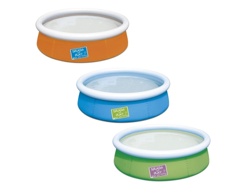 Bestway Fast Set 57241, 477 L, Oppustelig pool, Blå, Grøn, Orange, 1,93 kg