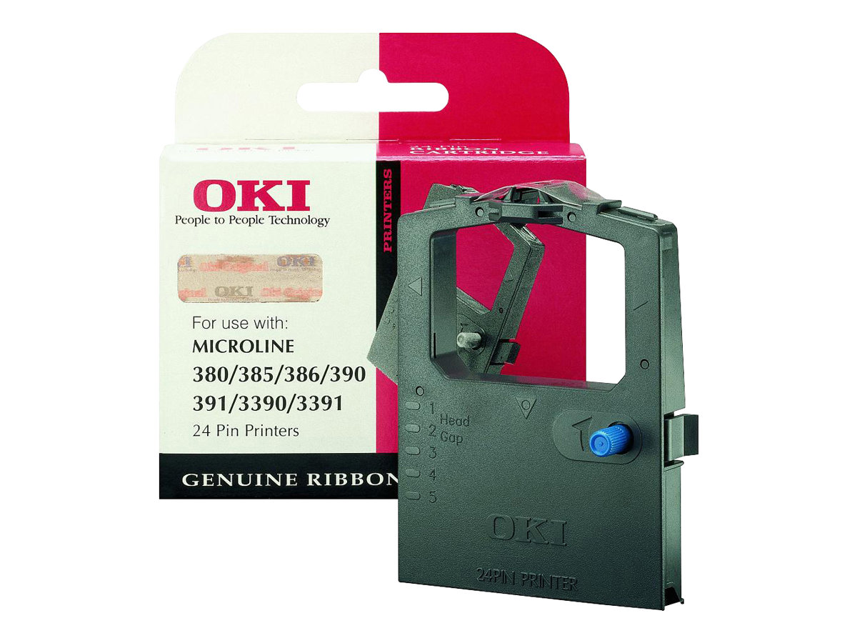 Oki - Sort - Print-Bånd - For Microline 3390, 3391, 380, 385, 390, 390 Elite, 391