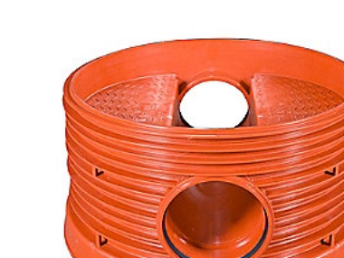 Inspekt.brønd 1000-200mm TP1 - u/tætn.ring. Lige gennemløb for glat rør. Kaczmarek