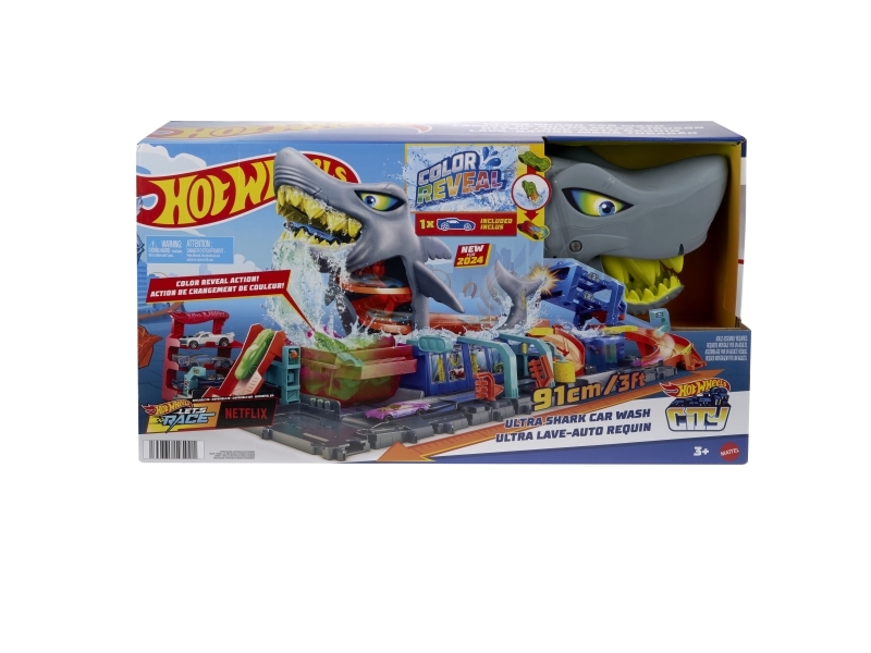 Hot Wheels City Ultra Shark Car Wash