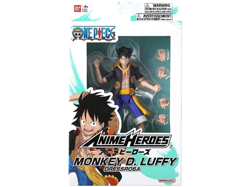 Anime Heroes One Piece Figure With Accessories, 16 Cm - Monkey D. Luffy (Dressrosa Version)