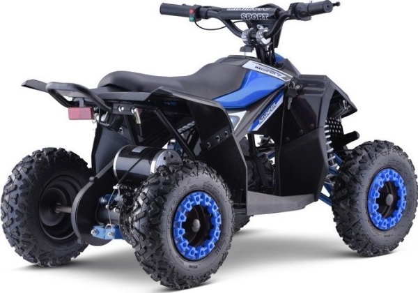 Ramiz Quad Highper Baterija Mėlyna 35km/h + 1000W variklis be šepetėlių + pripučiami ratai + sėdynės reguliavimas