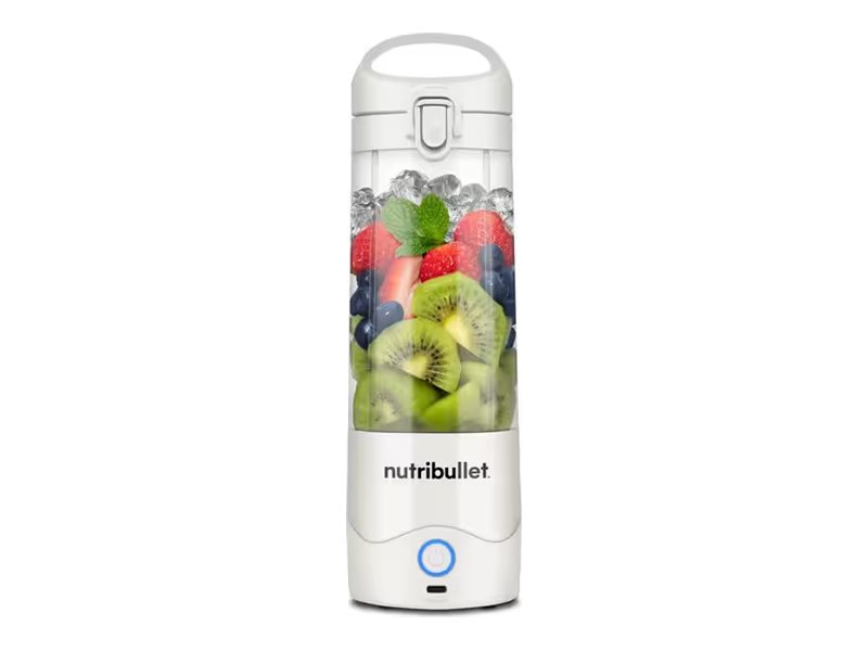 Nutribullet Portable, Sport-Mixer, 0,475 L, Pulsfunktion, Eis-Crusher, Weiß