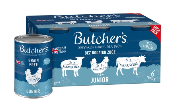 Butcher's Original Junior Mega Pack Mix - Nassfutter Für Hunde - 6 X 400G