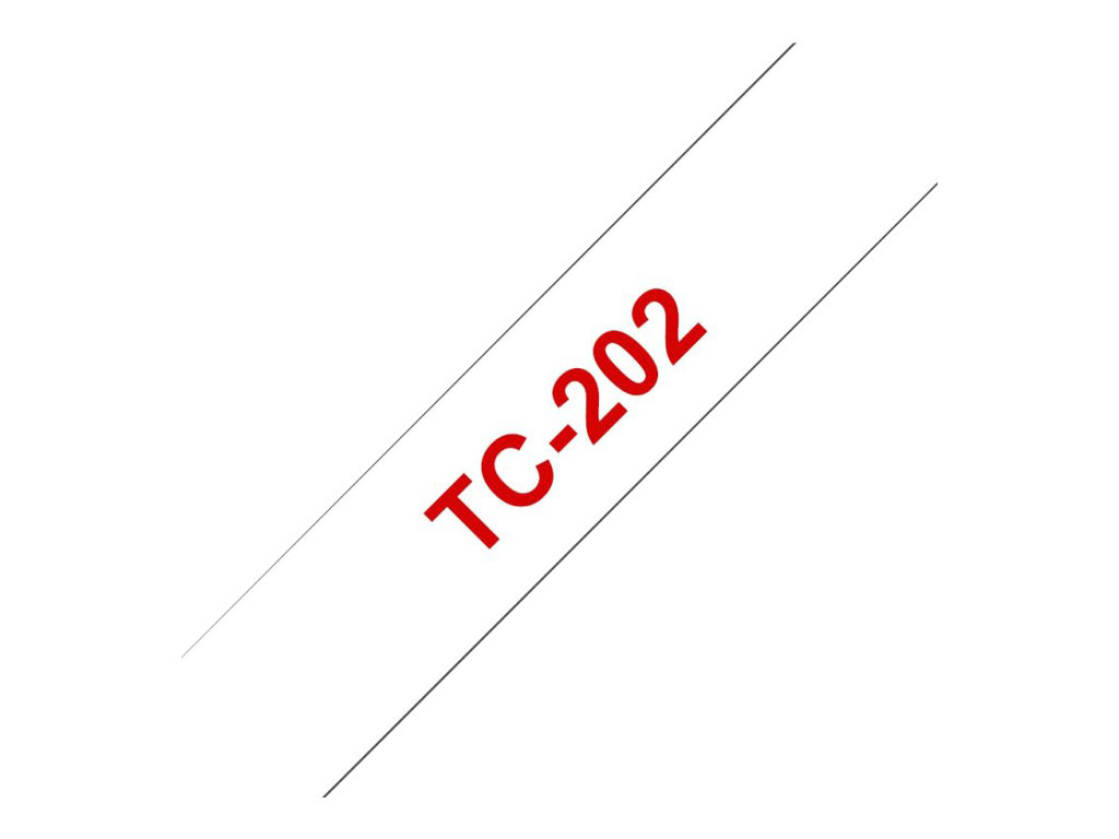 Brother - Hvid, Rød - Rulle (1,2 Cm X 7,7 M) 1 Stk. Printerbånd - For P-Touch Pt-15, Pt-20, Pt-2000, Pt-3000, Pt-500, Pt-5000, Pt-6, Pt-8, Pt-8E