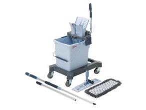 Reinigungswagen/Set Floor Ultraspeed Pro Auf Fahrgestell Mit 25Ltr Eimer/Mop/Schaufel, 1 Set/Crt