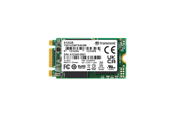 Transcend Mts402m 64 Gb Hukommelseskort M. 2 Pcle Nvme Ssd 2242 Sata Iii Retail Ts64gmts402m