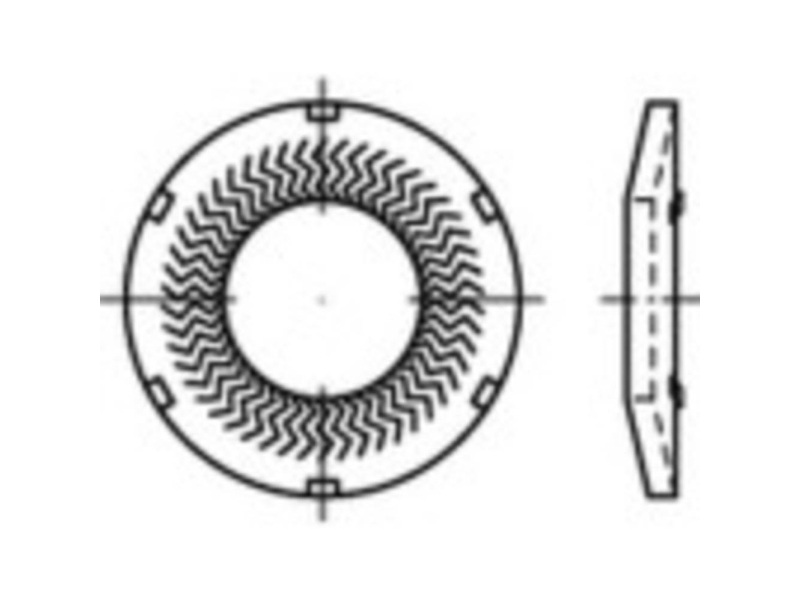 Låsbara kantbrickor 6 mm Fjäderstål galvaniserat 250 st 159422 | Verktyg & Verkstad - Brickor & Ringar - Brickor | GameStuff