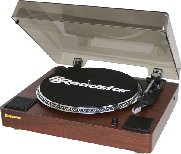 Roadstar Tt-260Spk, Direct Drev Pladespiller, Automatisk, Træ, Knapper, Sd, Automatisk Stop