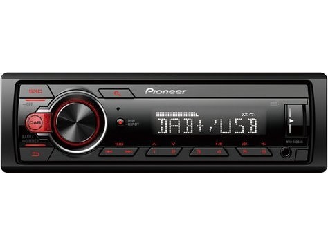 Pioneer Mvh-130Daban, Schwarz, Rot, 1 Din, 200 W, 4.0 Kanäle, 50 W, 4 Ohm