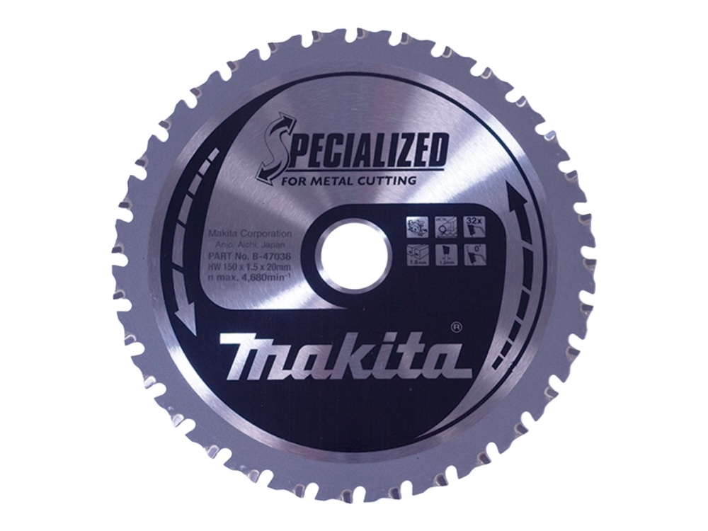 Makita Specialized - Cirkelsågblad - för metall - 150 mm - 32 tänder - för Makita DCS553, DCS553RTJ LXT DCS553Z