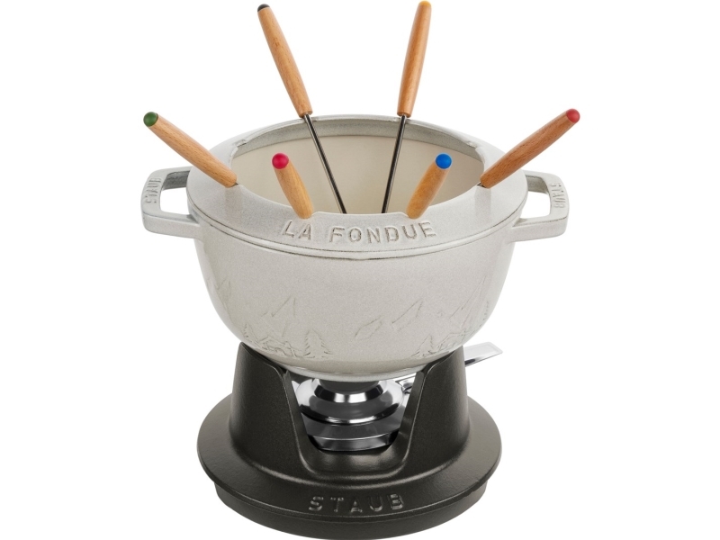 Staub Fondue-Set - 20 Cm, Weißer Trüffel