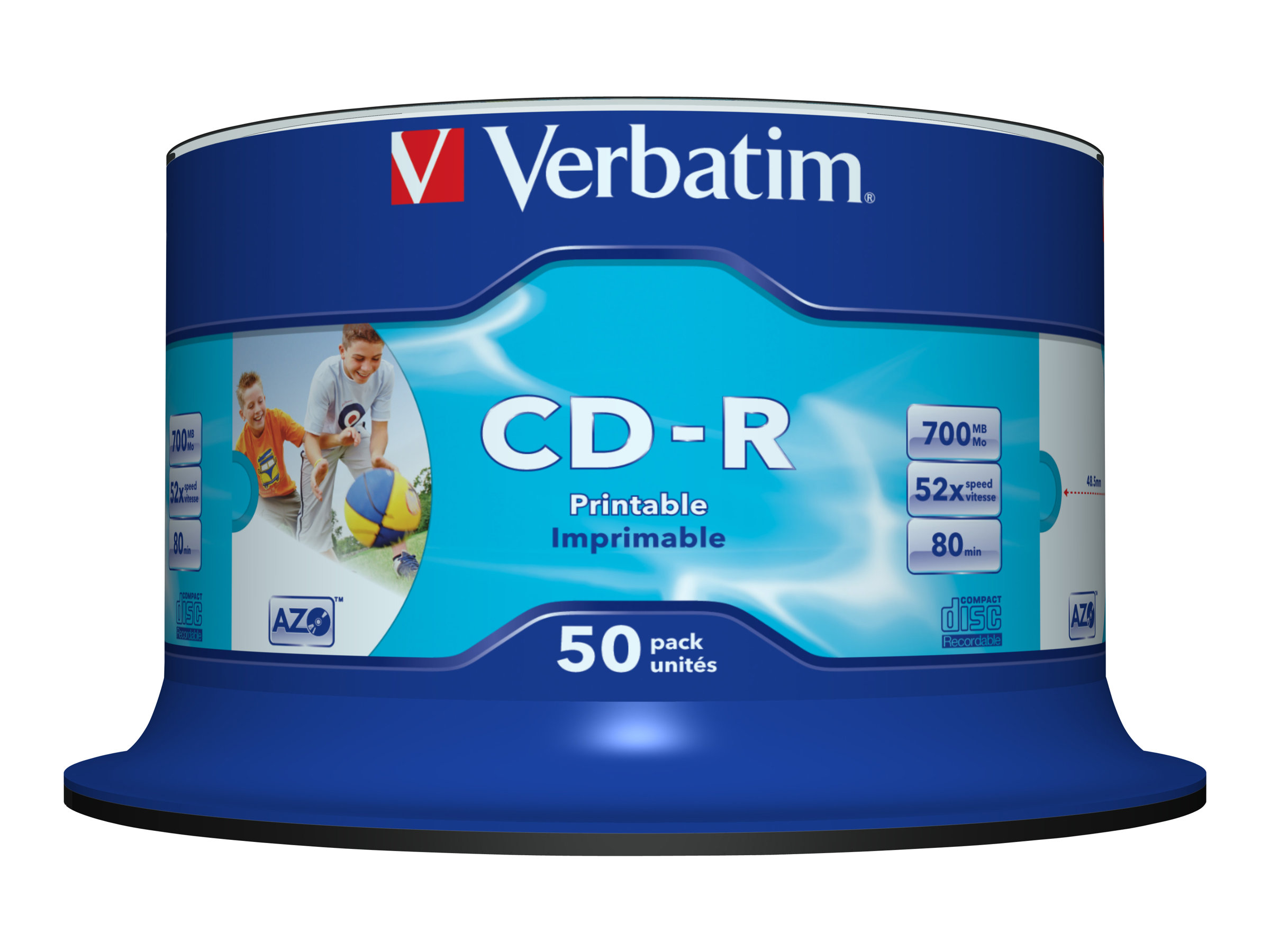 Verbatim CD-R AZO Wide Inkjet Printable no ID 700 MB 50 pc(s)