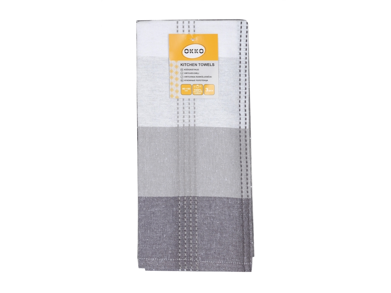 Okko Kitchen Towel Set Pmm/Kt11r 40X60cm 3Pcs