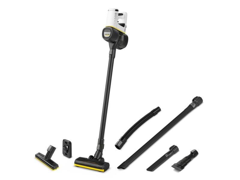 Kärcher VC 4, 2-i-1 stangstøvsuger, Poseløs, Sort, Hvid, Dry, Skum, Cyclonisk
