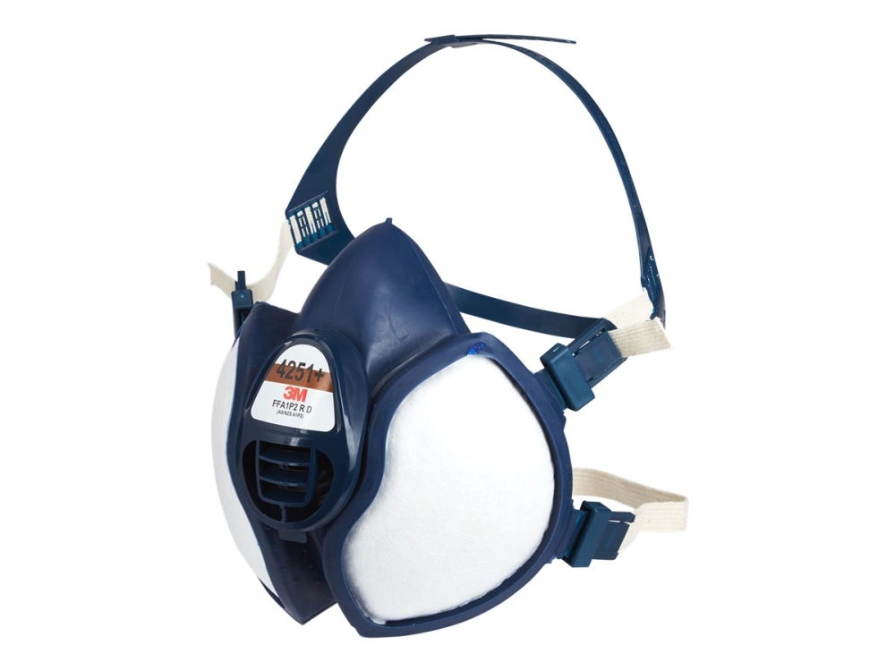 3M 4000 Series 4251 Maintenance Free Half Mask - Gasmaske - med ventil - FFA1P2RD