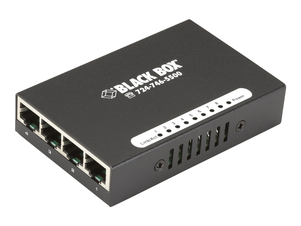 Black Box Lbs008a, Unmanaged, L2, Fast Ethernet (10/100), Vollduplex