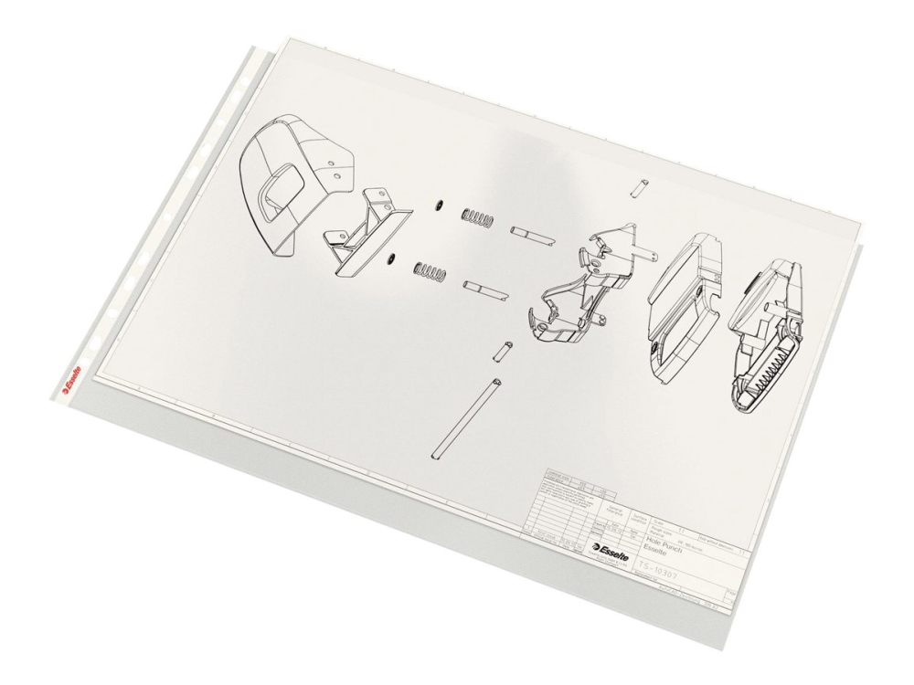 Esselte - Arkskyddare - för A3 (297 x 420 mm) - liggande - apelsinskal (paket om 10) | Arkivering - Elastikmappar & Chartekker - Övriga | GameStuff