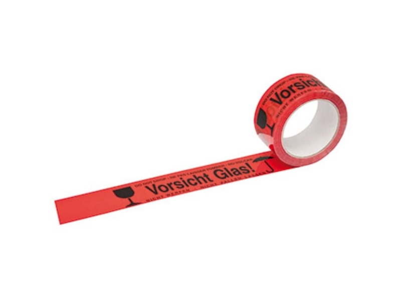 HEAD Signaltape Trykkets tekst: Vorsicht Glas (L x B) 60 m x 50 mm PP 66 m