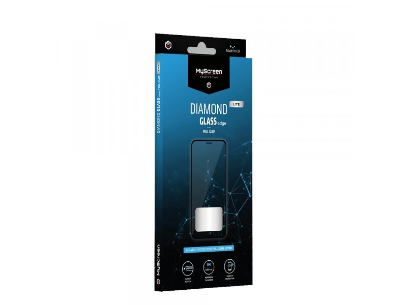 Myscreen Diamond Glass Lite Edge Full Glue Juodas Apsauginis Stiklas Apple Iphone 12/12 Pro 6.1"