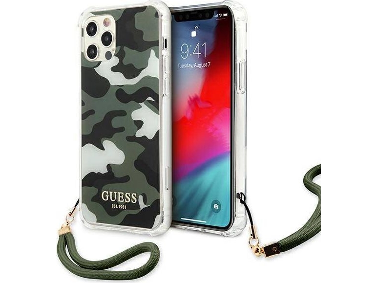 Guess Guhcp12mksarka Iphone 12/12 Pro 6.1&Quot Hardcase Grün/Kaki Camo Collection