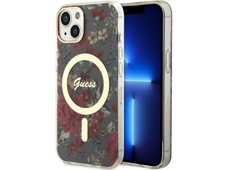 Guess Flower Magsafe Case Für Iphone 14 - Grün