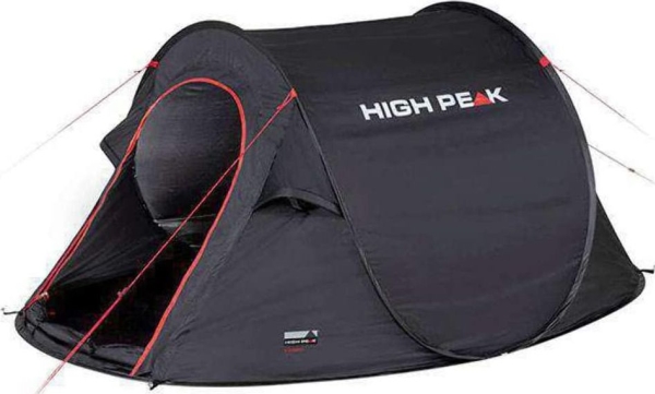 High Peak Vision 2, Camping, Tunneltelt, 1,86 kg, Sort