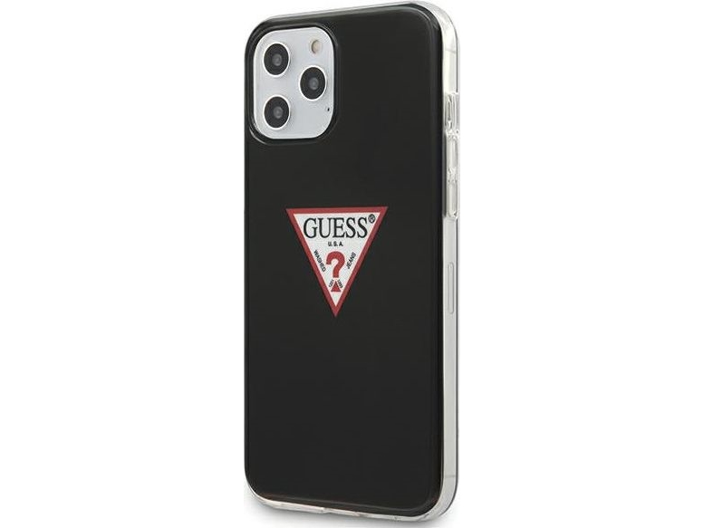Guess Guhcp12mpcuctlbk Iphone 12/12 Pro 6,1" Schwarz/Schwarz Hardcase Triangle Collection