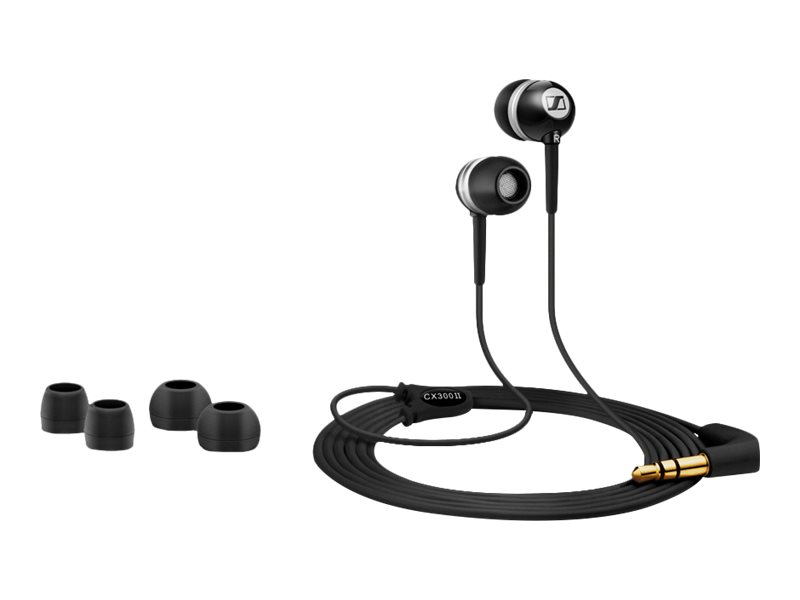 Sennheiser CX 300-II Precision - Øreproptelefoner - i øret - kablet - 3,5 mm jackstik - sort
