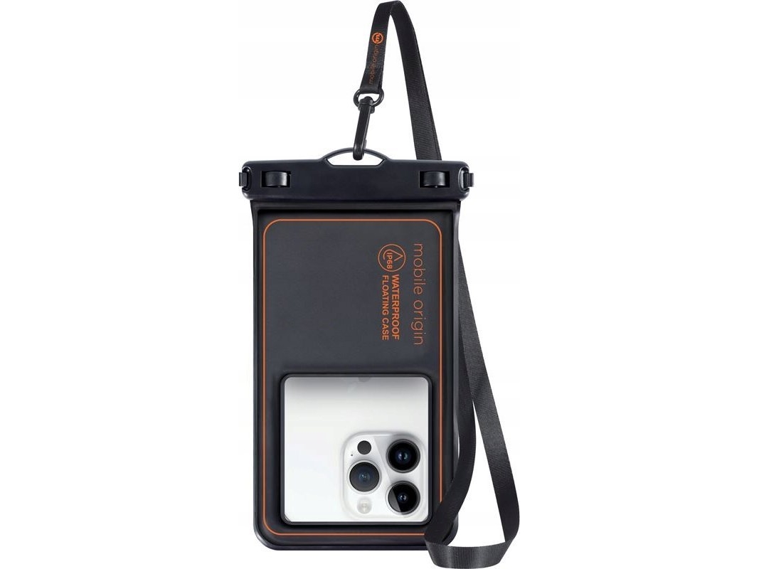 Mobile Origin Waterproof Floating Case 6 -8" - black/orange