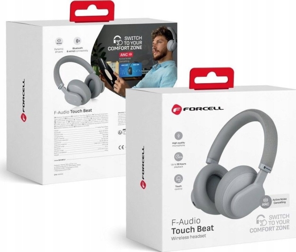 Forcell Hovedtelefoner Forcell F-Audio Trådløse Hovedtelefoner Anc Touch Beat Grå