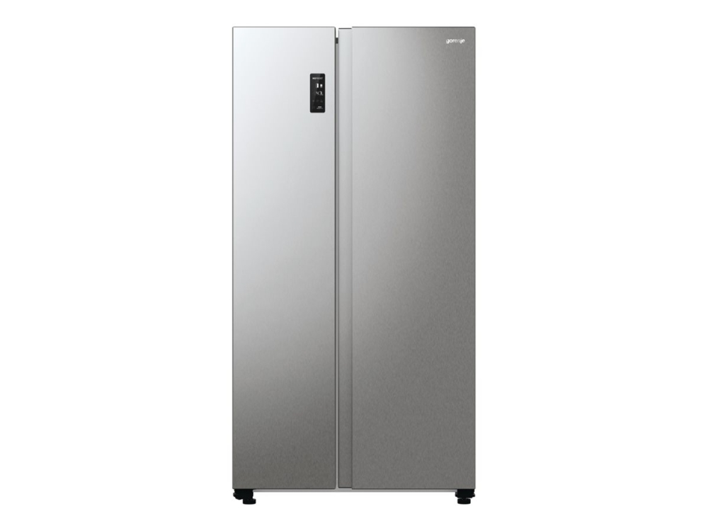 Gorenje Advanced NRR9185EAXL - Kylskåp/frys - sida vid sida - bredd: 91.5 cm - djup: 67 cm - höjd: 178.6 cm - 550 liter - Klass E - grå-metallic | Vitvaror - Kyl & Frys - Side-by-Side | GameStuff