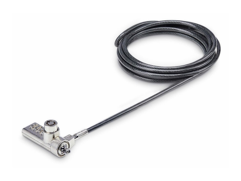 StarTech.com DUALKA10-LAPTOP-LOCK, 2 m, Kensington, Code, Plast, Stål, Svart, Stål | Datorer & Surfplattor - Bärbara tillbehör - Övriga tillbehör | GameStuff