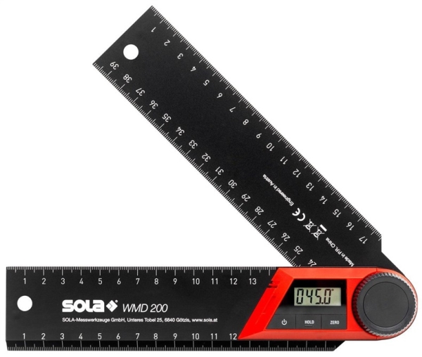 Digitaler Winkelmesser Sola Wmd200 / Schenkellänge 200 Mm