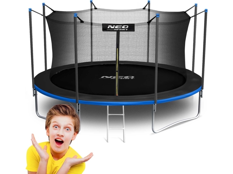 Neo Sport Havetrampolin 15ft/465cm Havetrampolin Med Indvendigt Net Og Stige Neo Sport