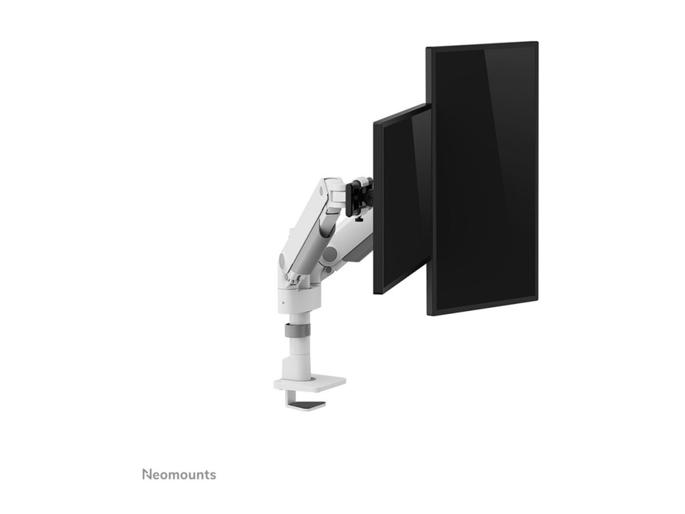 Neomounts Ds65s-950Wh2 Monitorarm 24-34" - Gasfeder - Topfix - Mehrfach Verstellbar - 180°-Stopp, Klemme/Durchführung, 11 Kg, 61 Cm (24"), 86,4 Cm (3