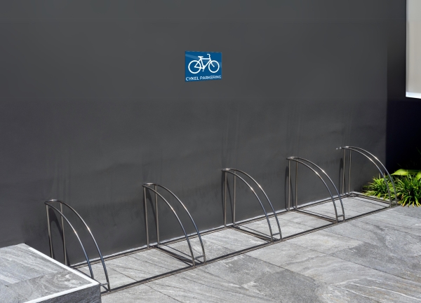 Skilt "Cykelparkering" 18X13 Cm, Aluminium, Blå