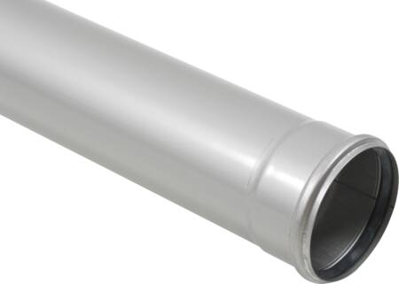 Blücher Rustfri Lige Rør Med Muffe - Ø50 Mm I Længde 1000 Mm - Aisi304/En1.4301