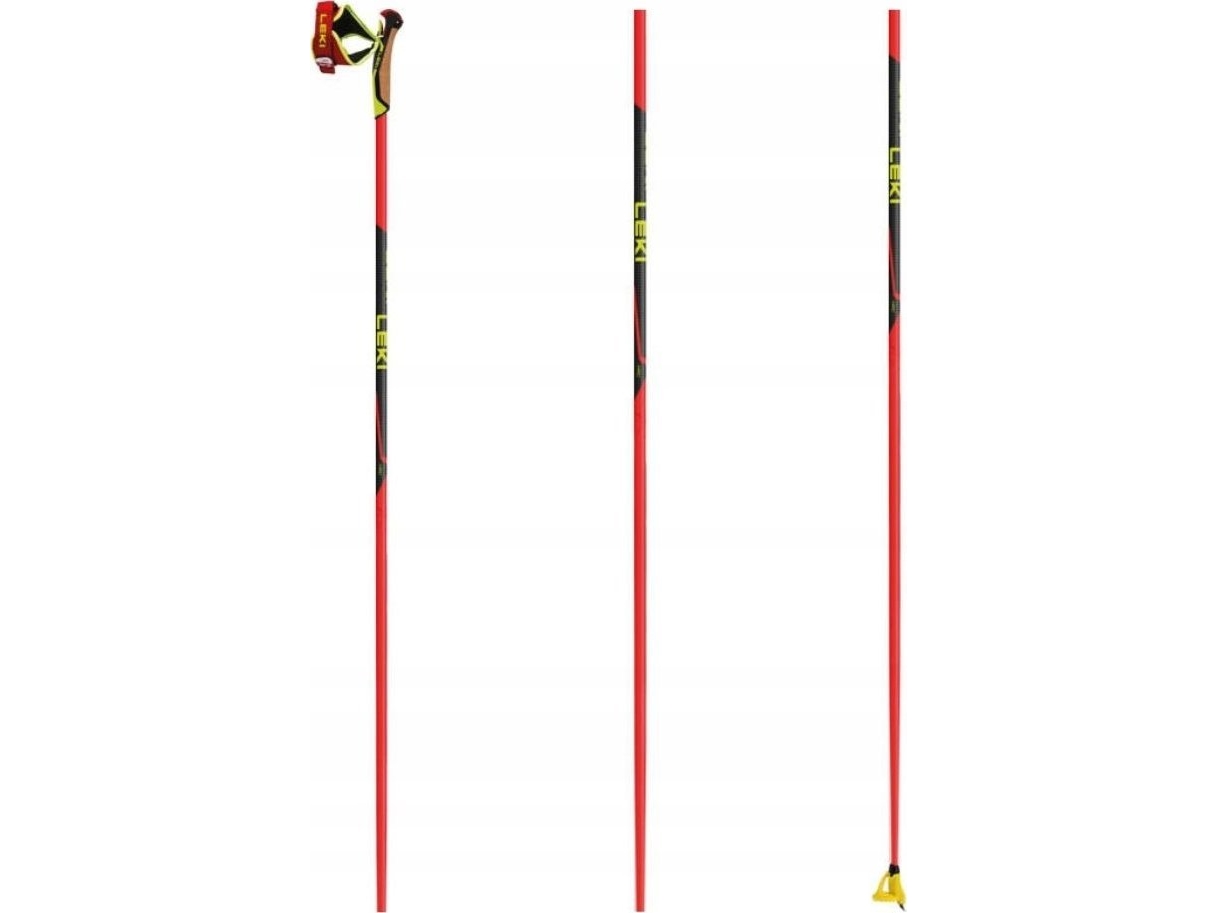 Leki HRC Marathon 160 cm, Bright Red-Neonyellow-Black