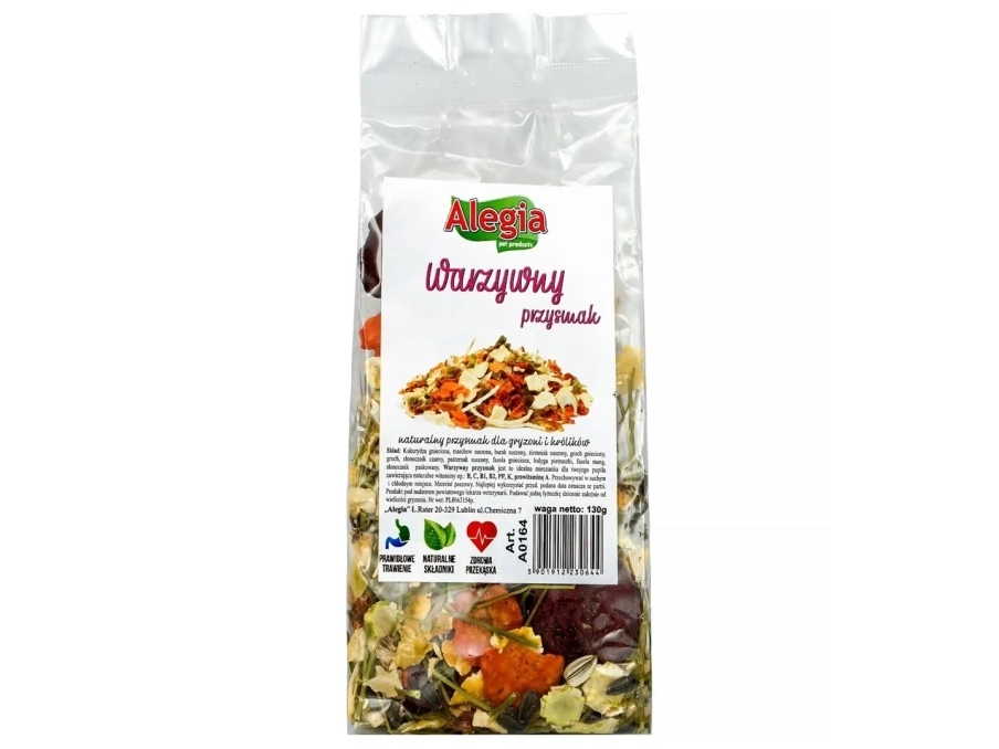 Alegia Vegetable Treat - Godbidder Til Gnavere Og Kaniner - 130G
