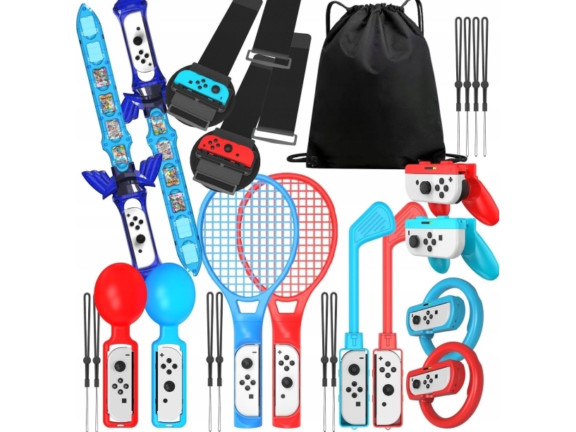 JYS 15-i-1 sæt tilbehør, monteringsbeslag Sport Nintendo Switch / Switch OLED / NS253