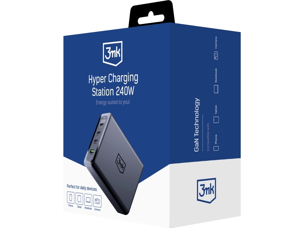 3Mk Hyper Charging Station 240W, Drinnen, Ac, 28 V, 2 M, Schwarz