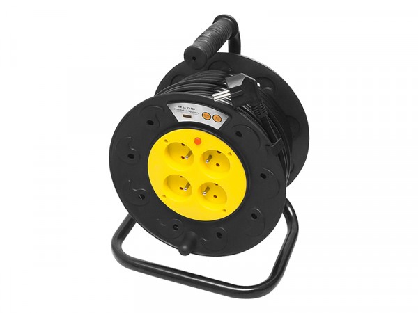 Blow 98-701# Forlængerledning Pr-61 4-Udtag Med Jord 50 M Pvc 3X2,5 Mm Tønde
